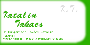 katalin takacs business card