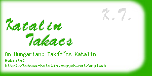 katalin takacs business card